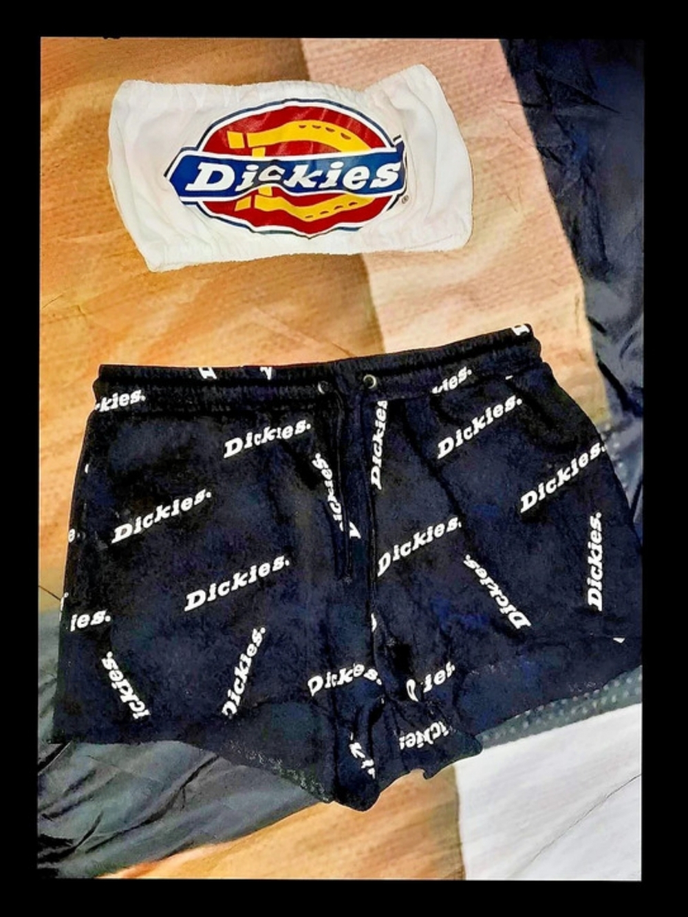 Dickies Black & White Printed Shorts Like New